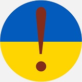 Ukraine flag circle, Vector image and icon